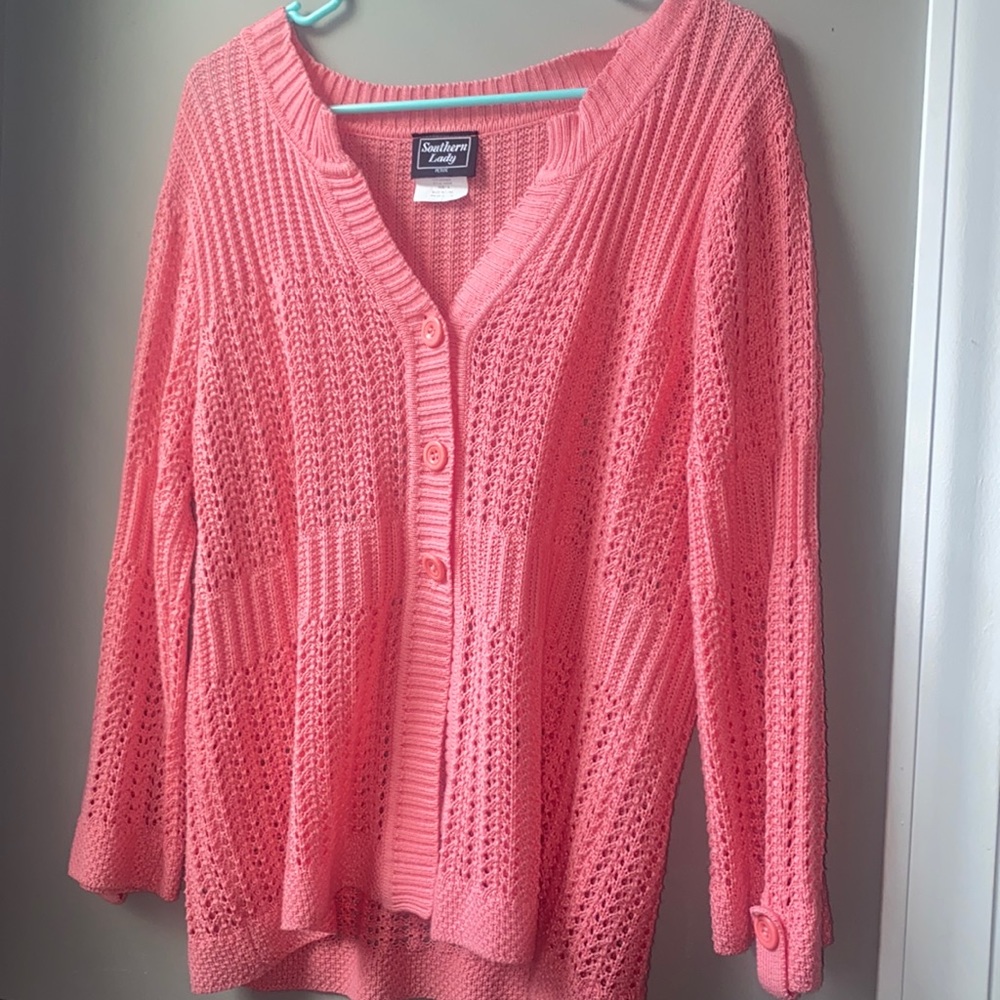 Southern Lady Vintage Pink Sweater